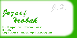 jozsef hrobak business card